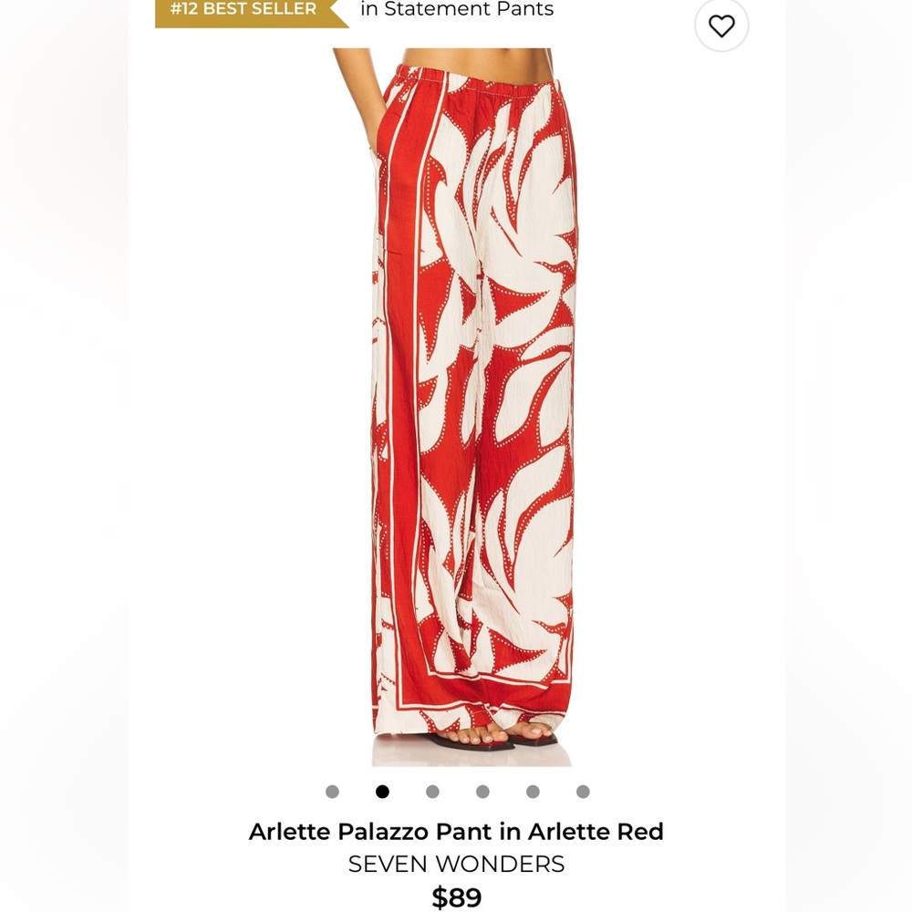 Seven Wonders Arlette Women's Strapless Red and White Jumpsuit - Picture 4 of 5